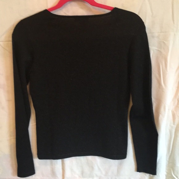 Ann Taylor Black Sparkle Top - Picture 3 of 4